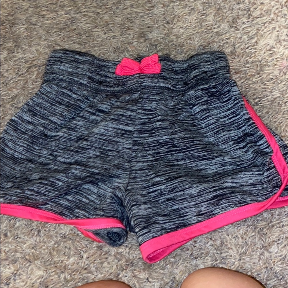 pink and grey shorts